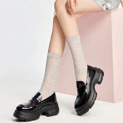 ローファーレディース エレガントモダン厚底ベーシックローファー