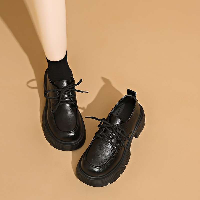 ローファーレディース もこもこ厚底あったかローファー