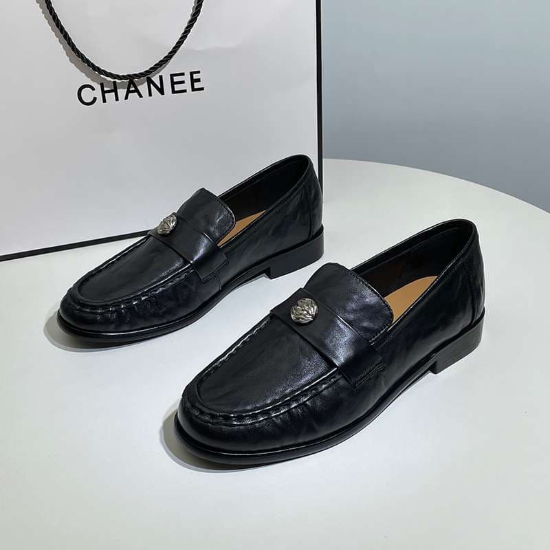 ローファーレディース リボン付きシンプル快適ローファー