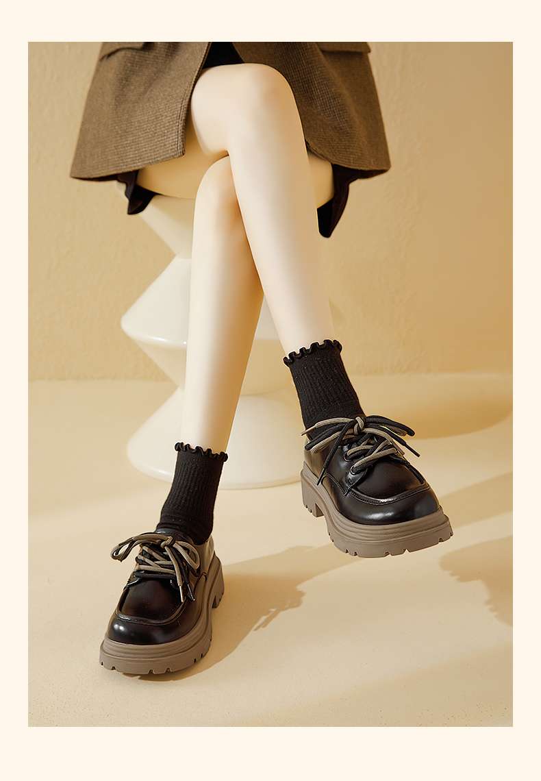 ローファーレディース ふんわりレトロ厚底ローファー