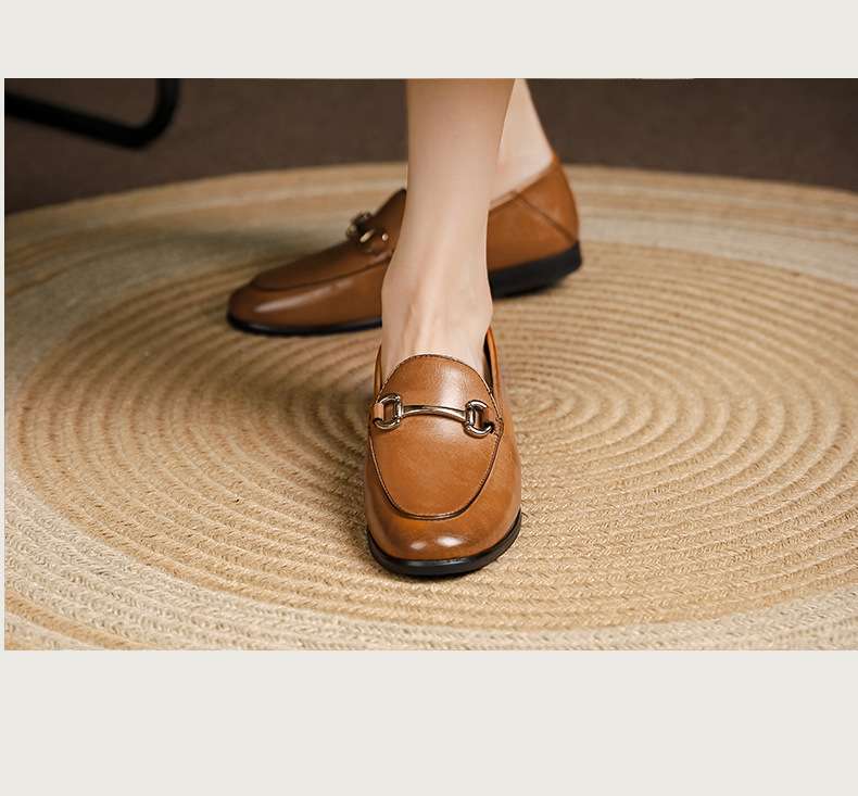 ローファーレディース クラシカル金具付きビットローファー