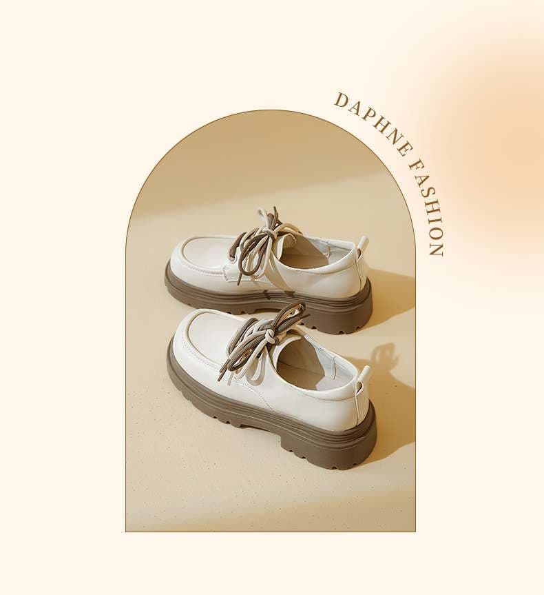 ローファーレディース ふんわりレトロ厚底ローファー