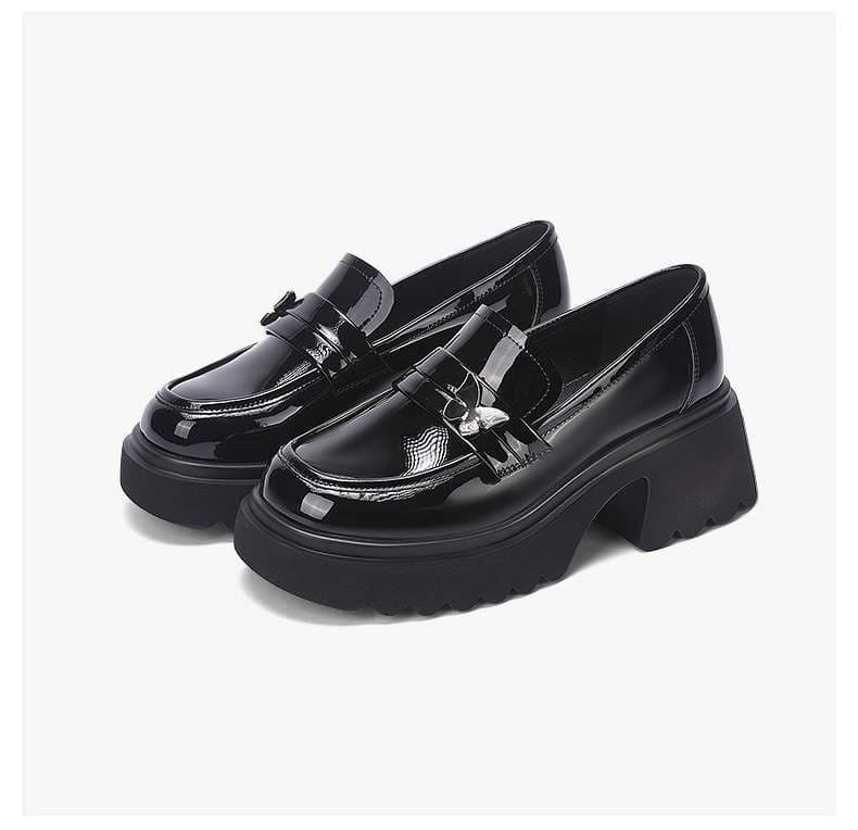 ローファーレディース 洗練された厚底ローファー