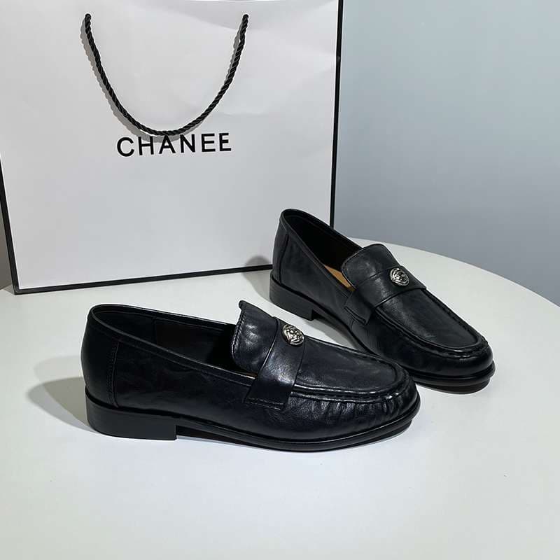 ローファーレディース リボン付きシンプル快適ローファー